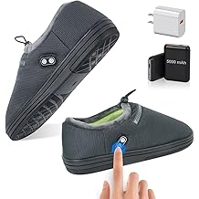 RTDEP Foot Warmer, Heated Slippers for Women Men, Heated Shoes Rechargeable Battery 5000mAh,Anti-Accidental Touch, Heat Slippers, Winter Foot Warmers for Feet for Home Office